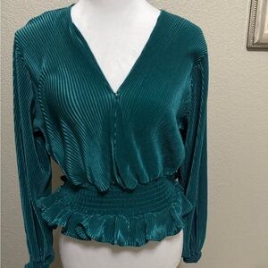 Green Holiday Blouse